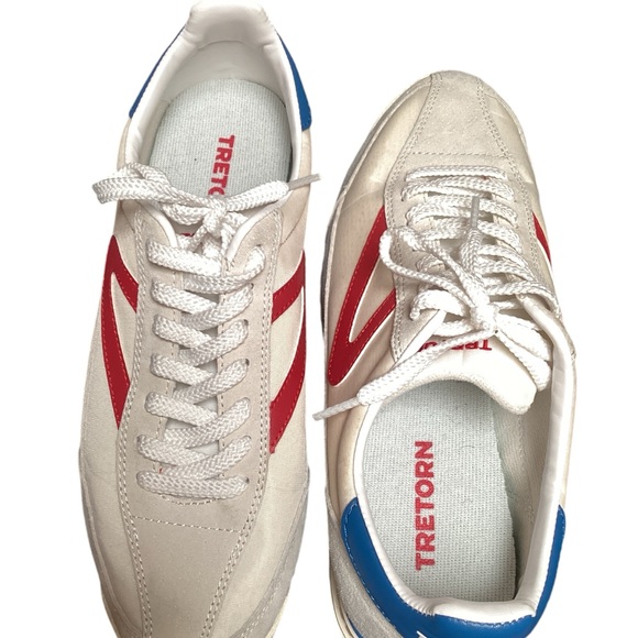 Tretorn womens red and navy Rawlings Sneakers, size 9 - Picture 3 of 8